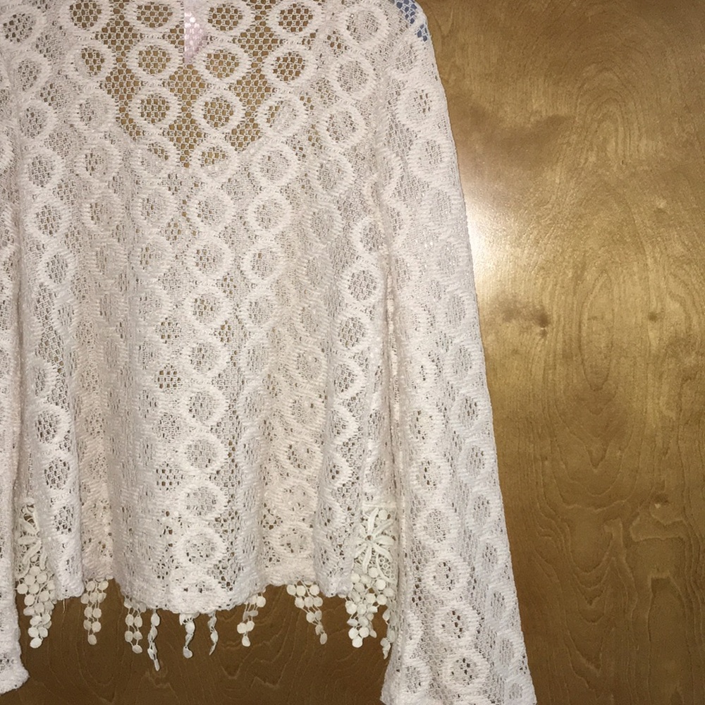 Lace Cream Top - Picture 8 of 8